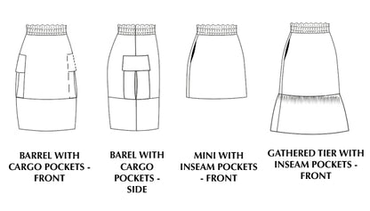 Nox Skirt - Paper Sewing Pattern - Sew Different - Simplifi Fabric