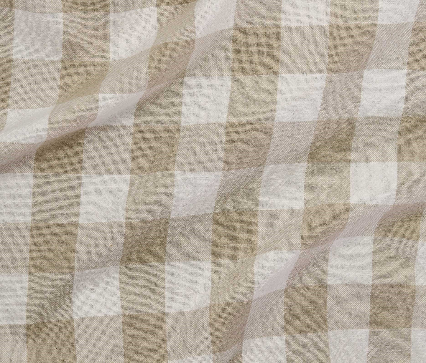 Organic Cotton Checkered - Beige - Simplifi Fabric