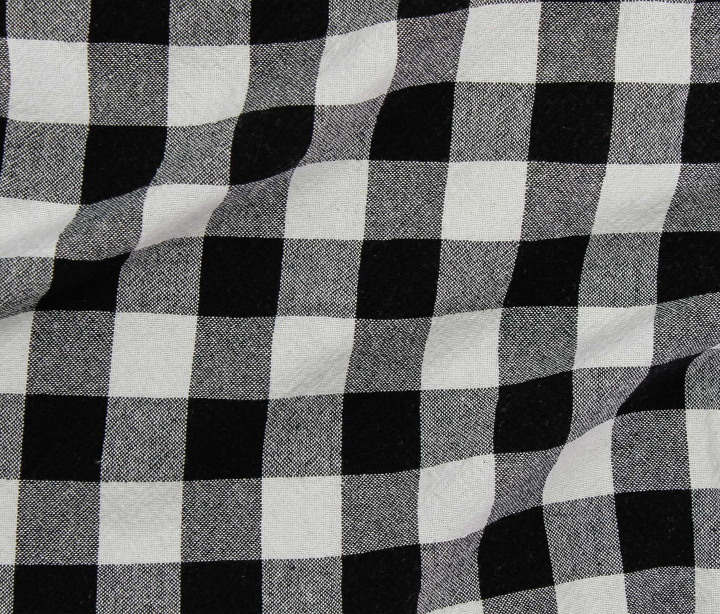 Organic Cotton Checkered - Black - Simplifi Fabric