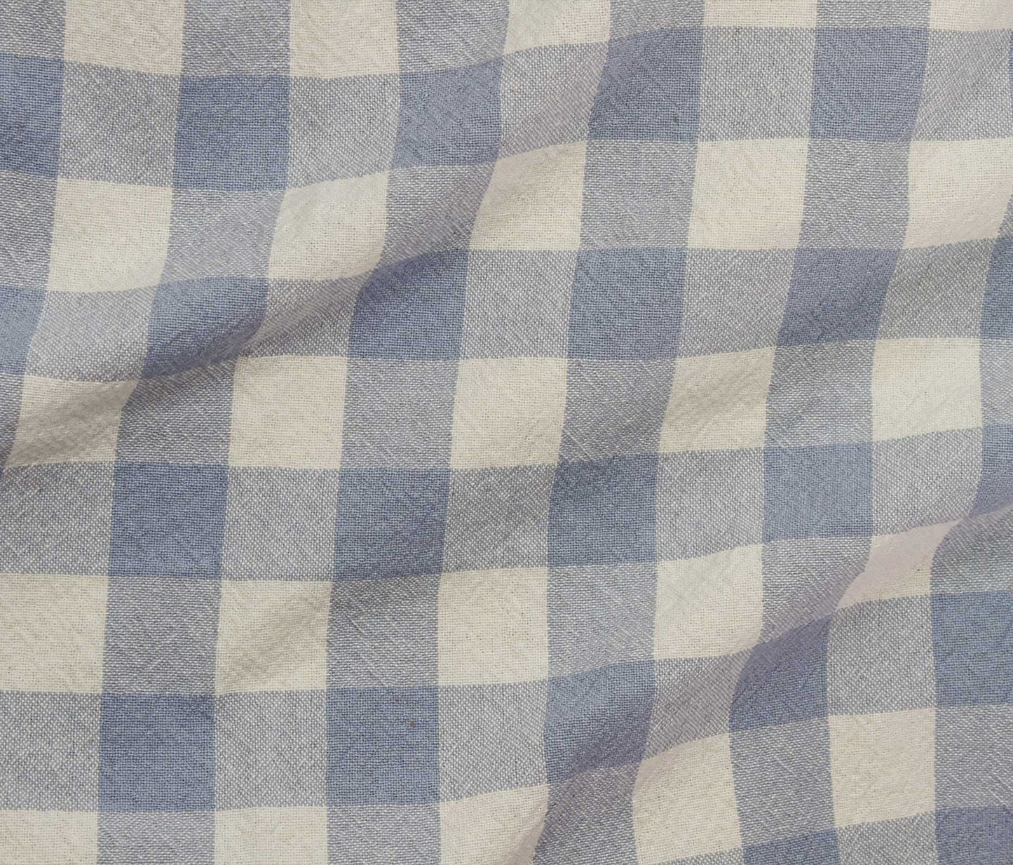 Organic Cotton Checkered - Blue Powder - Simplifi Fabric