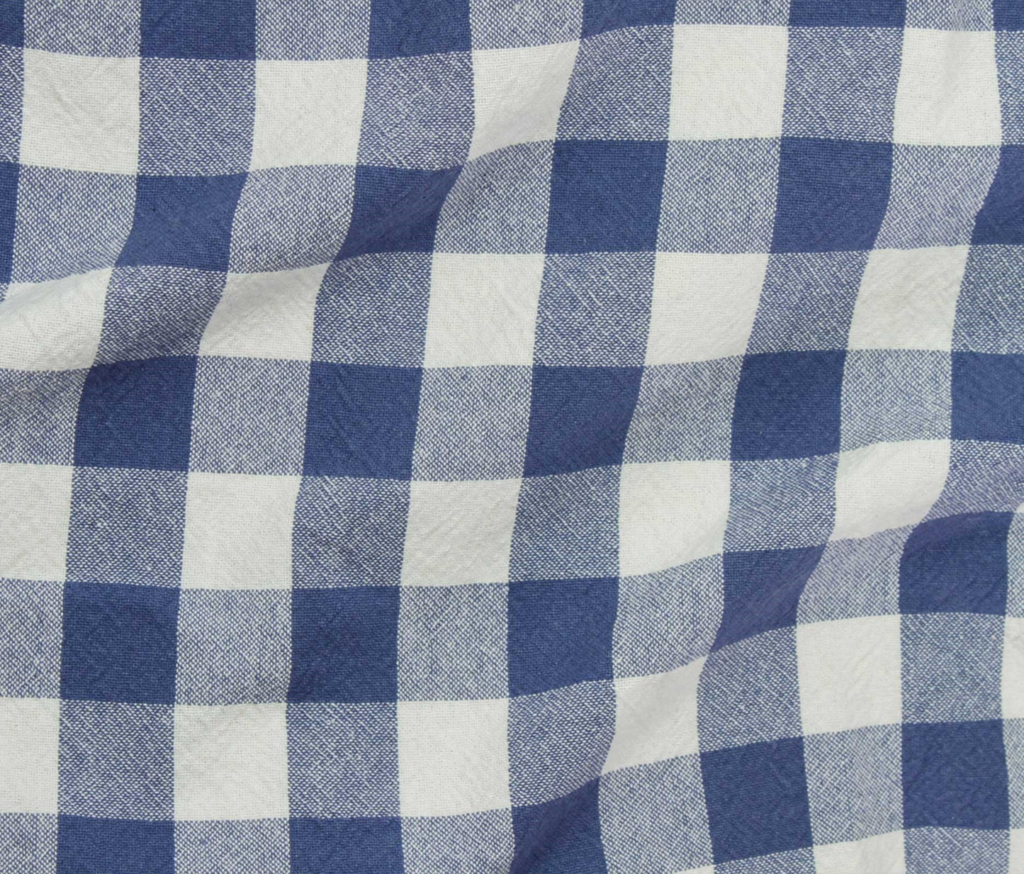 Organic Cotton Checkered - Denim - Simplifi Fabric