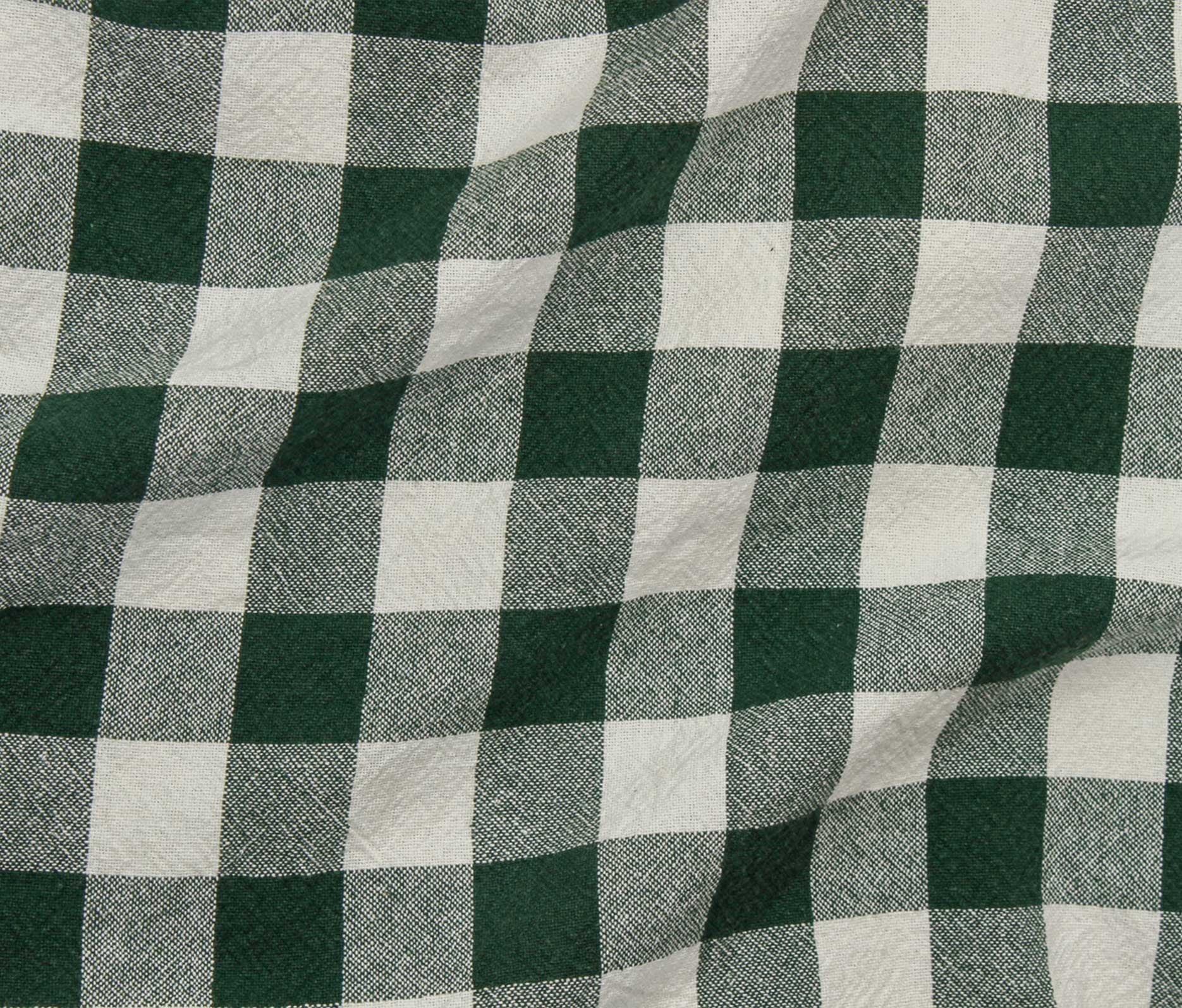 Organic Cotton Checkered - Pine - Simplifi Fabric