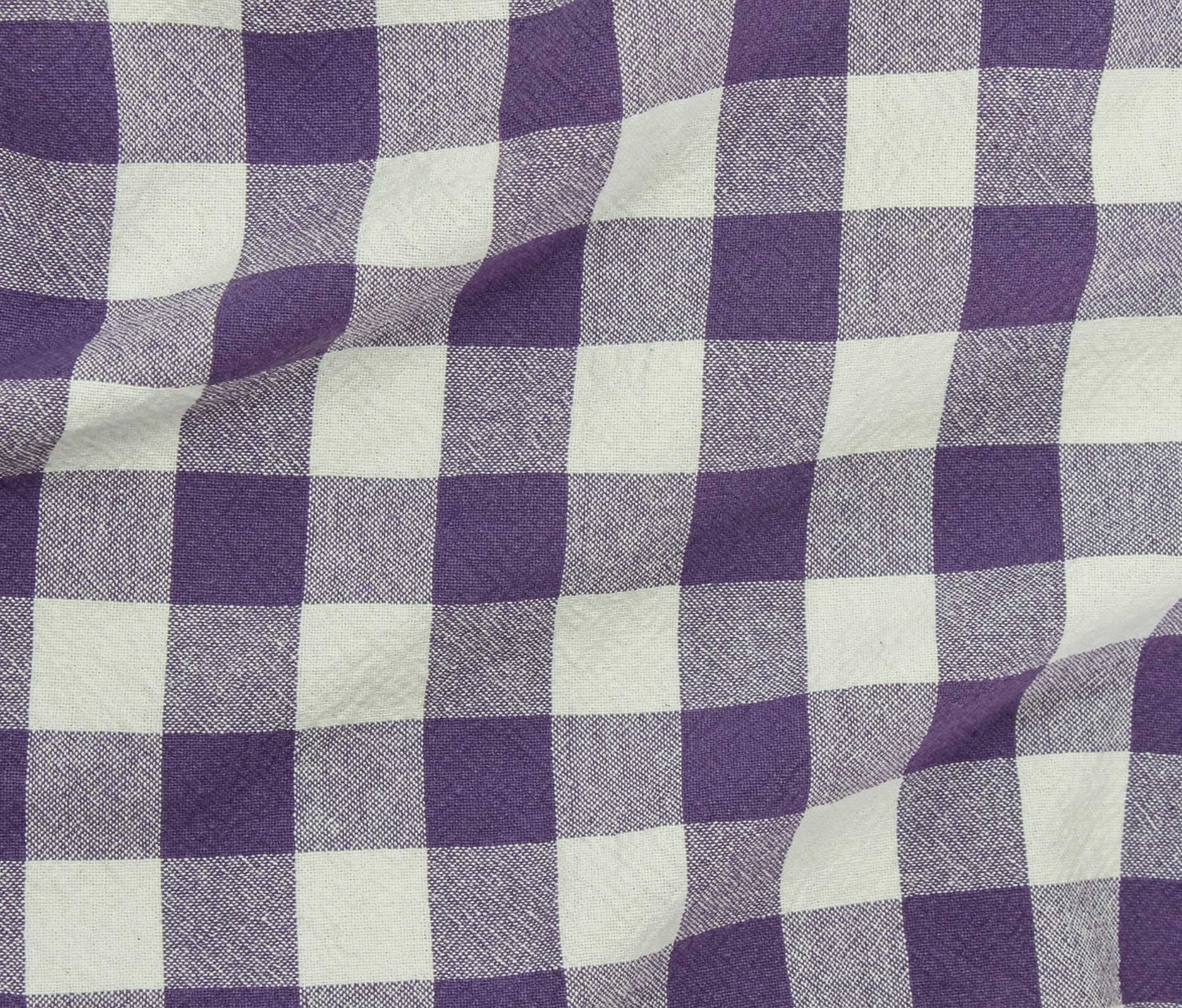 Organic Cotton Checkered - Purple Iris - Simplifi Fabric