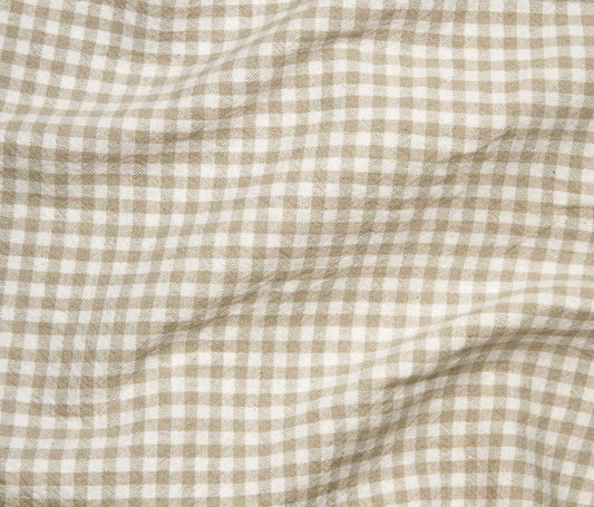 Organic Cotton Gingham - Beige - Simplifi Fabric