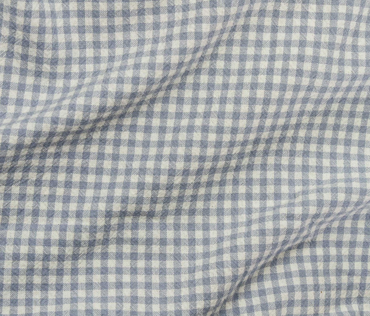 Organic Cotton Gingham - Blue Powder - Simplifi Fabric