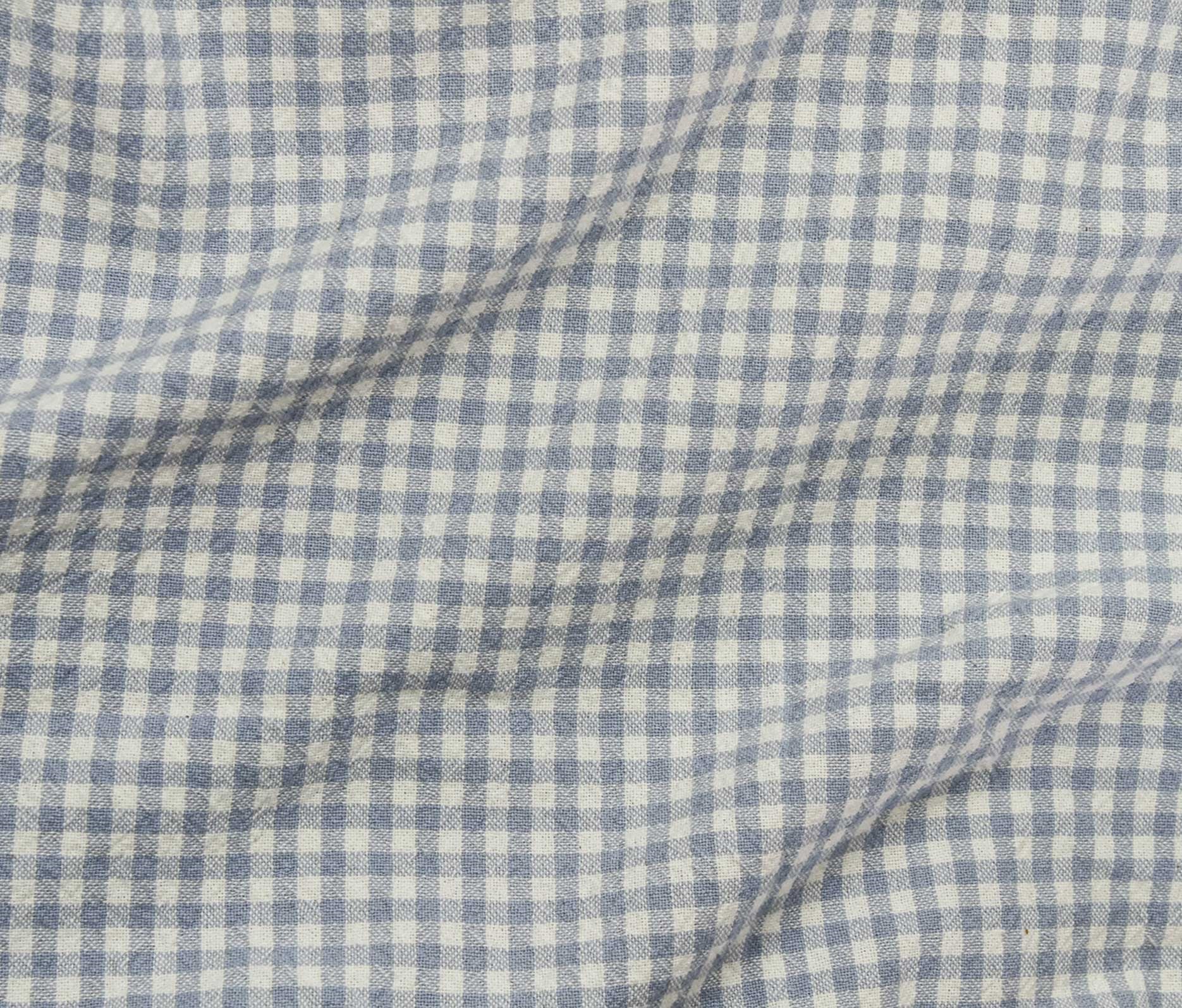 Organic Cotton Gingham - Blue Powder - Simplifi Fabric