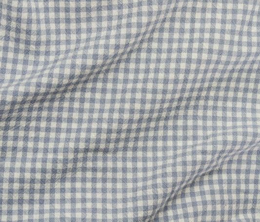Organic Cotton Gingham - Blue Powder - Simplifi Fabric