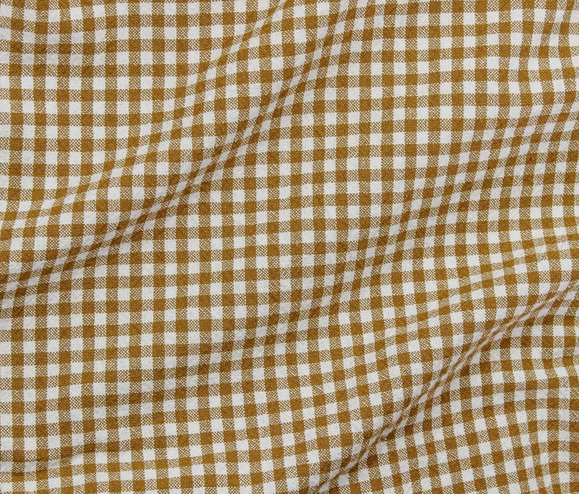 Organic Cotton Gingham - Dijon - Simplifi Fabric