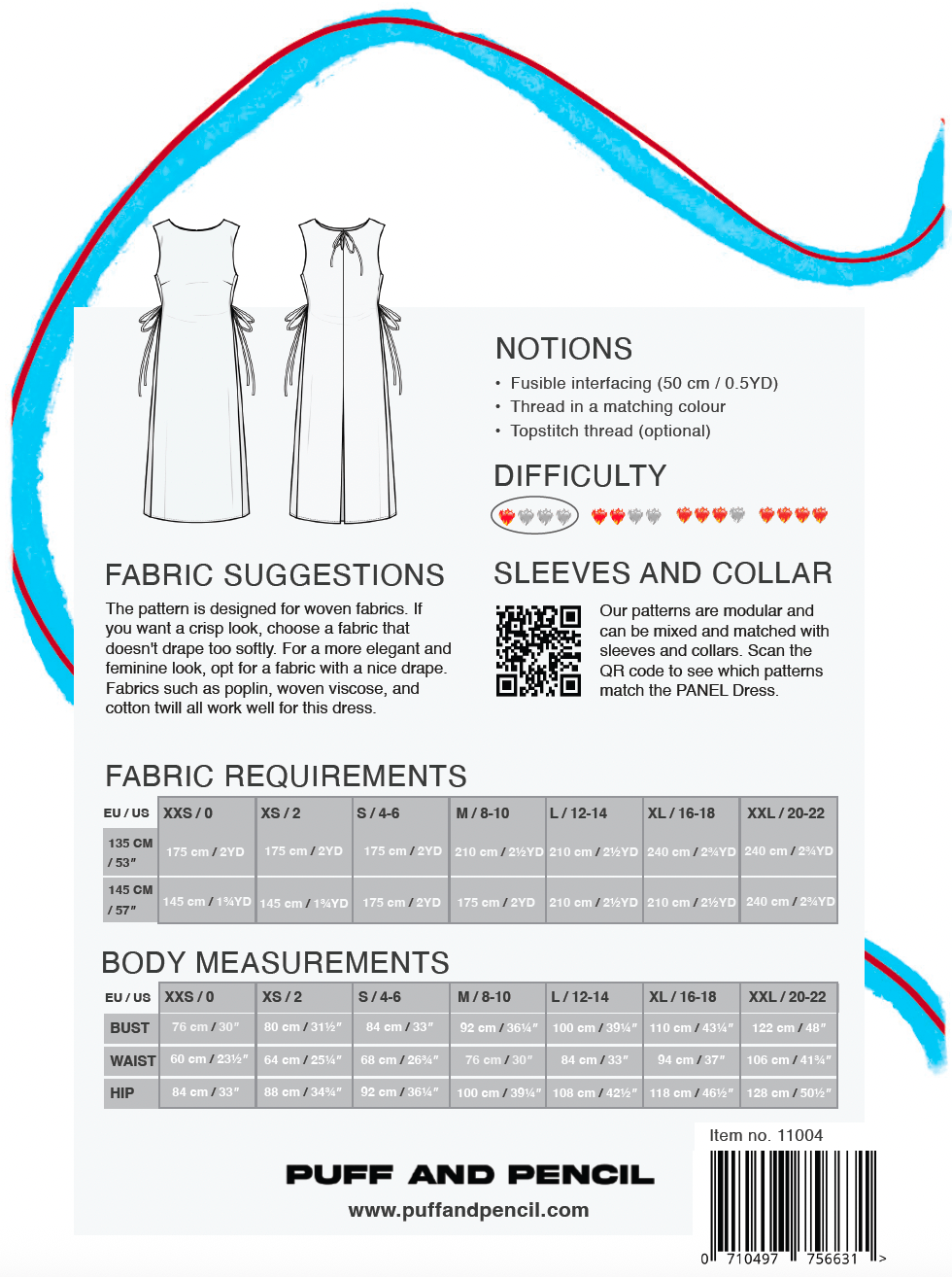 Panel Dress - Paper Sewing Pattern - Puff And Pencil - Simplifi Fabric