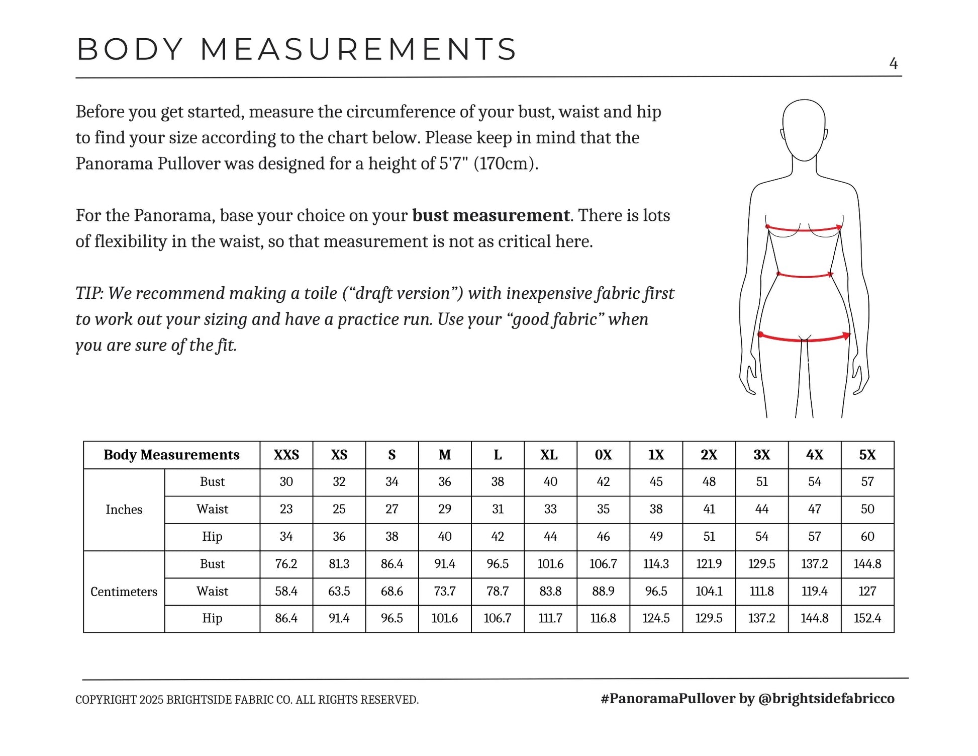 Panorama Pullover Sewing PDF Pattern - Brightside Fabric Co. - Simplifi Fabric