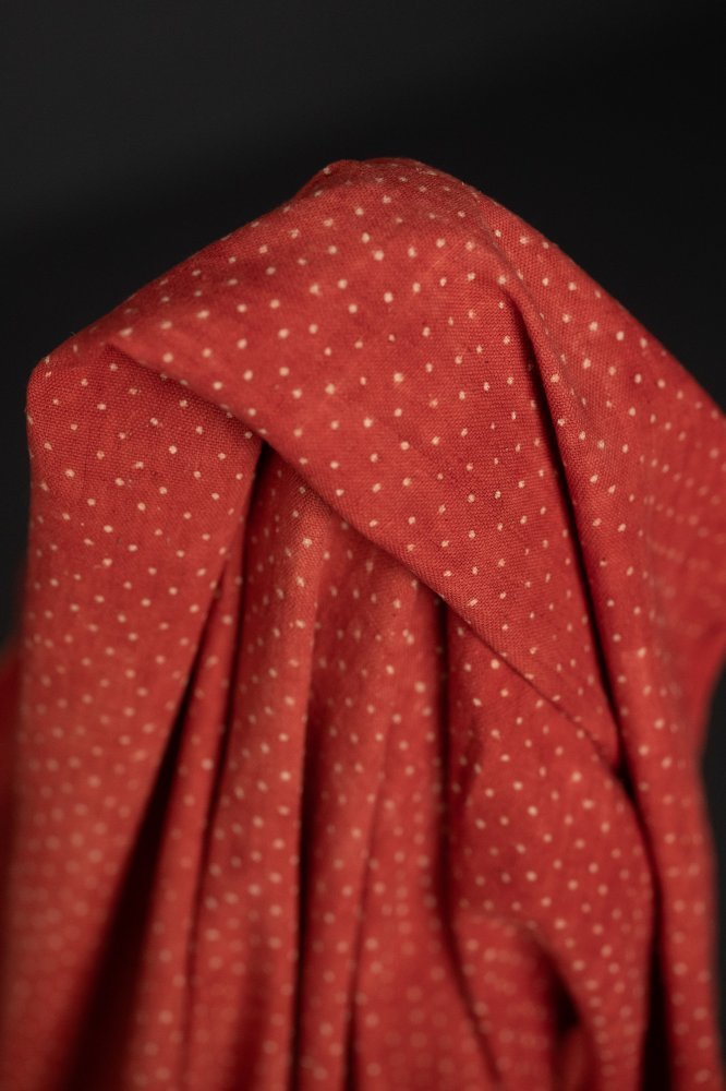 Paprika Spot Block Print Indian Organic Cotton - Merchant & Mills - Simplifi Fabric
