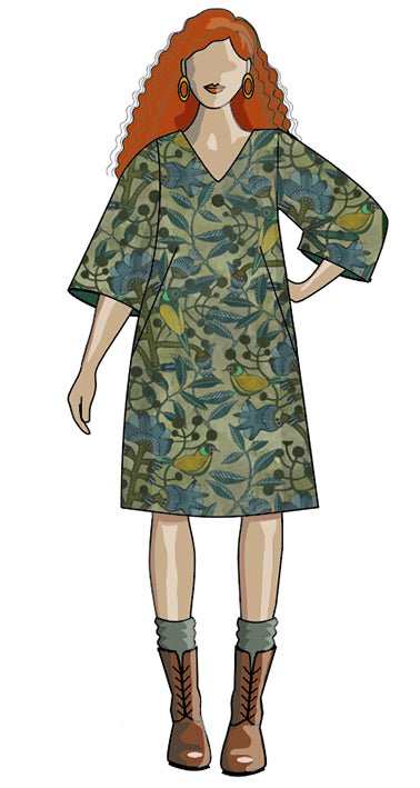 Paradise Dress - Paper Sewing Pattern - Sew Different - Simplifi Fabric