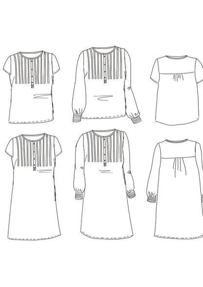 Atlas Shirt Dress Blouse Paper Sewing Pattern - Maison Fauve