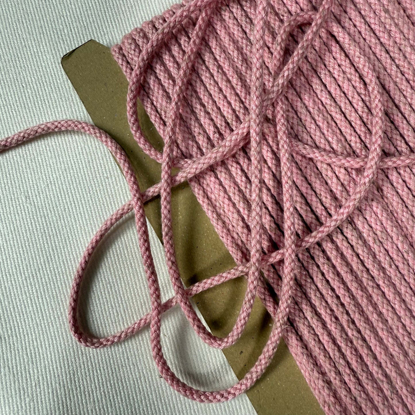 3mm Linen Blend Cord- Japanese Import - Pink (sold per meter)