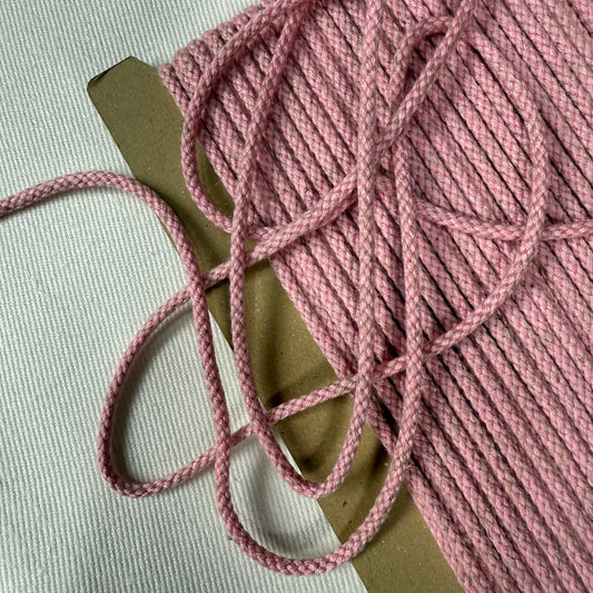 3mm Linen Blend Cord- Japanese Import - Pink (sold per meter)