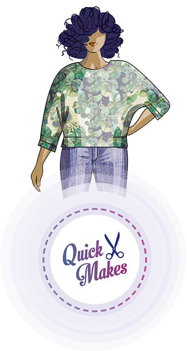 Quick Makes Batwing Top - Paper Sewing Pattern - Sew Different - Simplifi Fabric
