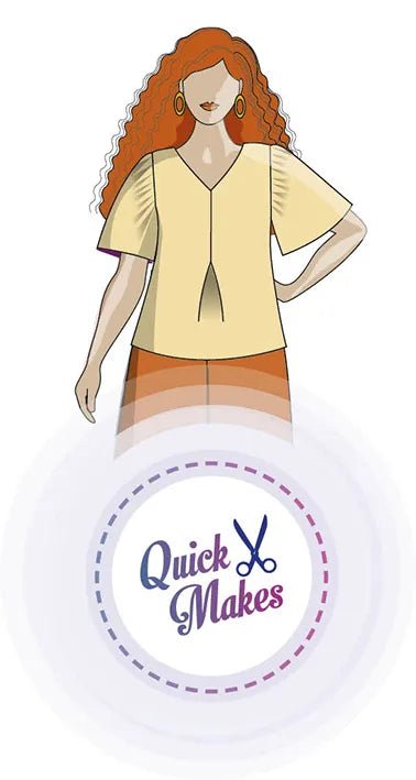 Quick Makes Frill Sleeve Top - Paper Sewing Pattern - Sew Different - Simplifi Fabric