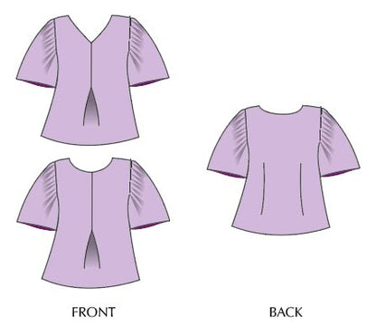 Quick Makes Frill Sleeve Top - Paper Sewing Pattern - Sew Different - Simplifi Fabric