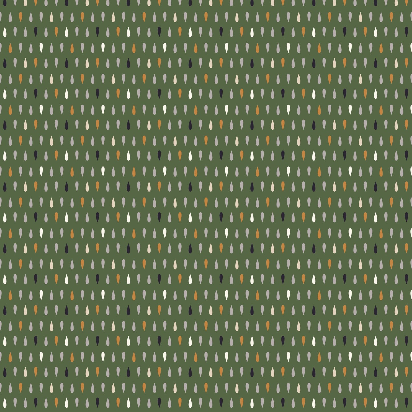 Raindrops - Green - Spring Showers - Ann Gardner - Cloud 9 Fabrics - Poplin - Simplifi Fabric