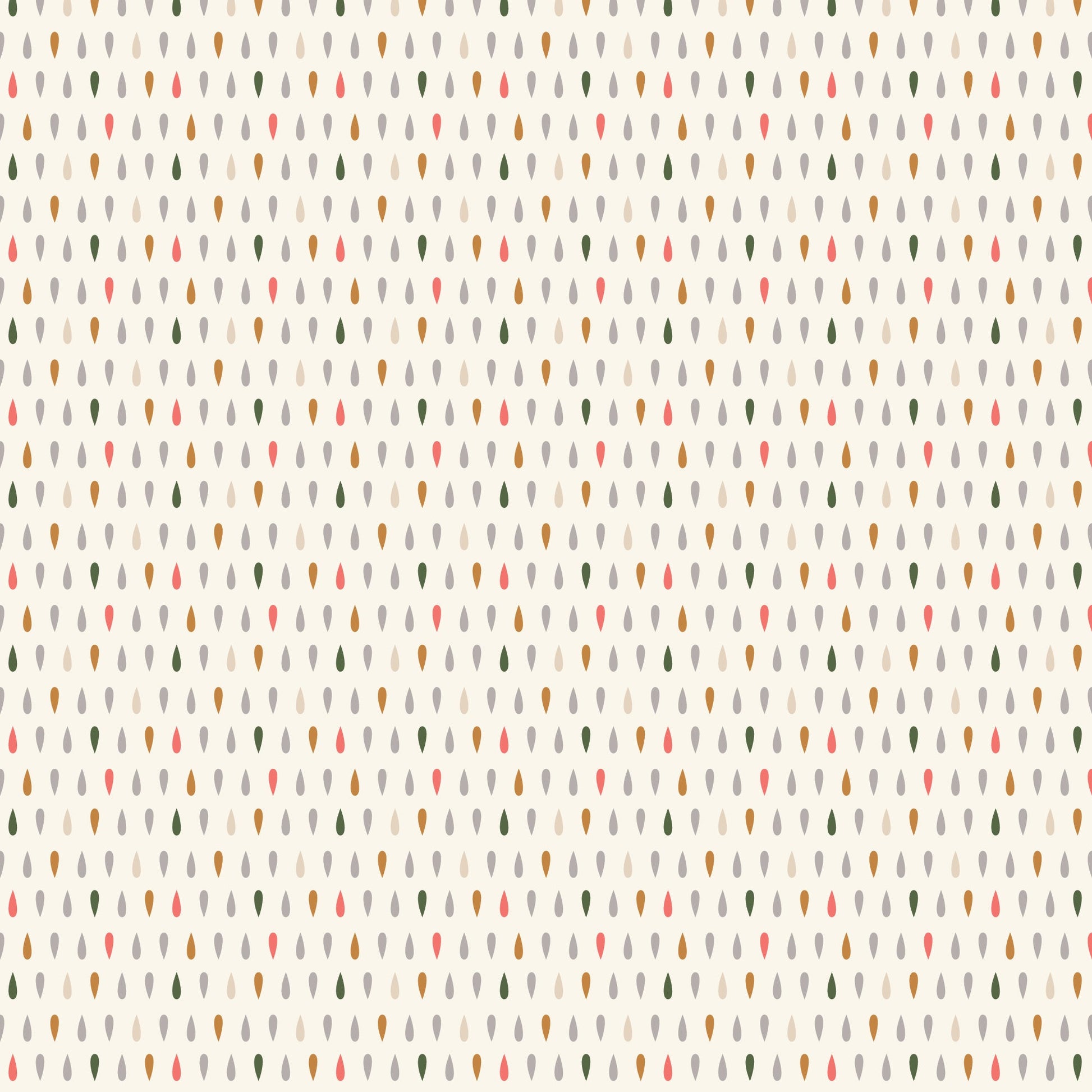 Raindrops - Natural - Spring Showers - Ann Gardner - Cloud 9 Fabrics - Poplin - Simplifi Fabric