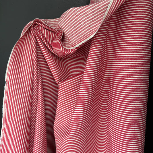 Striped Hickory - Japanese Import - Red/Natural White Stripe