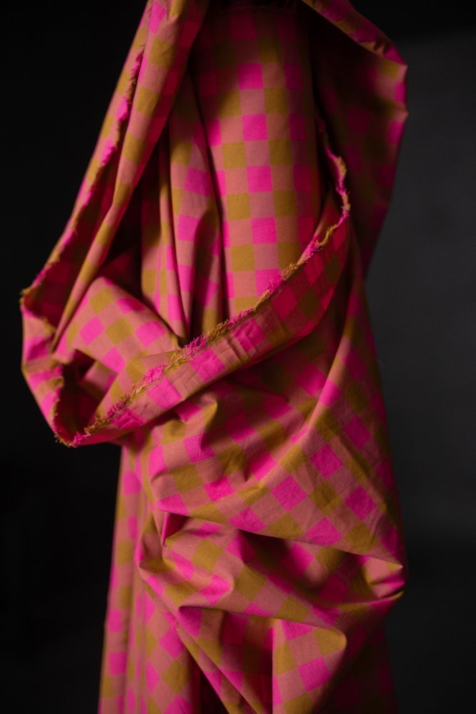 Ritzy Waterclour Check Indian Organic Cotton - Merchant & Mills - Simplifi Fabric