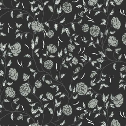 Rose Bramble - Ebony - Twilight Reverie - Lisee Ree Designs - Cloud 9 Fabrics - Poplin - Simplifi Fabric