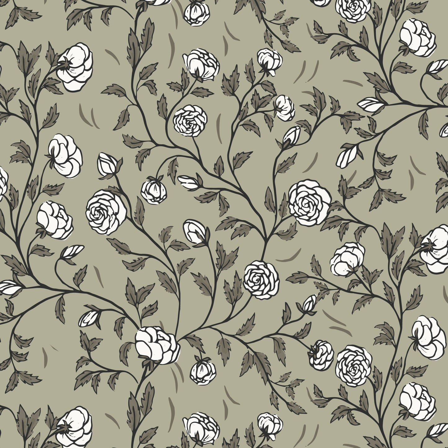 Rose Bramble - Moss - Twilight Reverie - Lisee Ree Designs - Cloud 9 Fabrics - Poplin - Simplifi Fabric