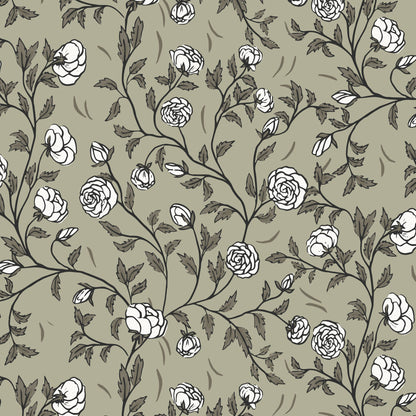 Rose Bramble - Moss - Twilight Reverie - Lisee Ree Designs - Cloud 9 Fabrics - Poplin - Simplifi Fabric