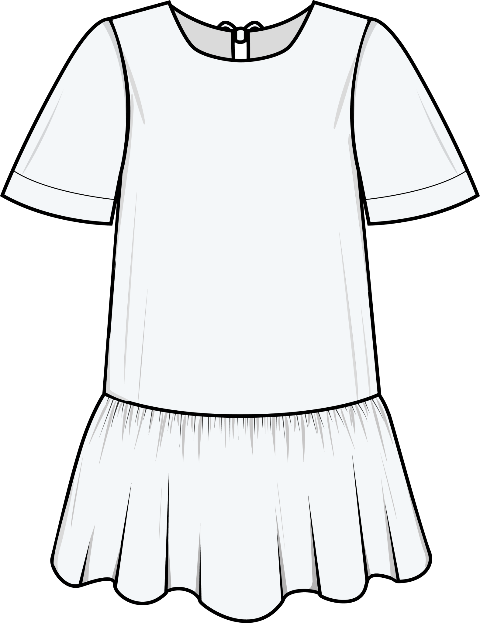 Ruffle Dress + Big T Sleeves - Paper Sewing Pattern - Puff And Pencil - Simplifi Fabric