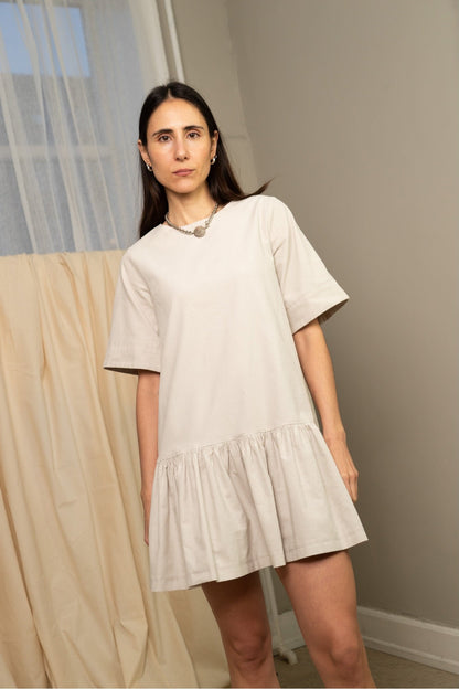 Ruffle Dress + Big T Sleeves - Paper Sewing Pattern - Puff And Pencil - Simplifi Fabric