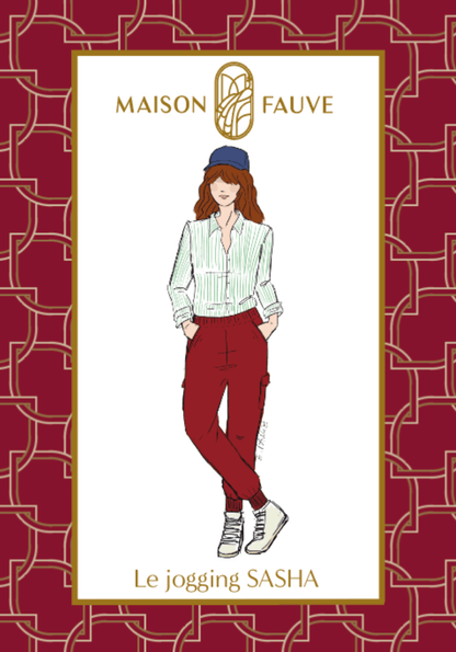 Sasha Jogger Trousers Paper Sewing Pattern - Maison Fauve - Simplifi Fabric