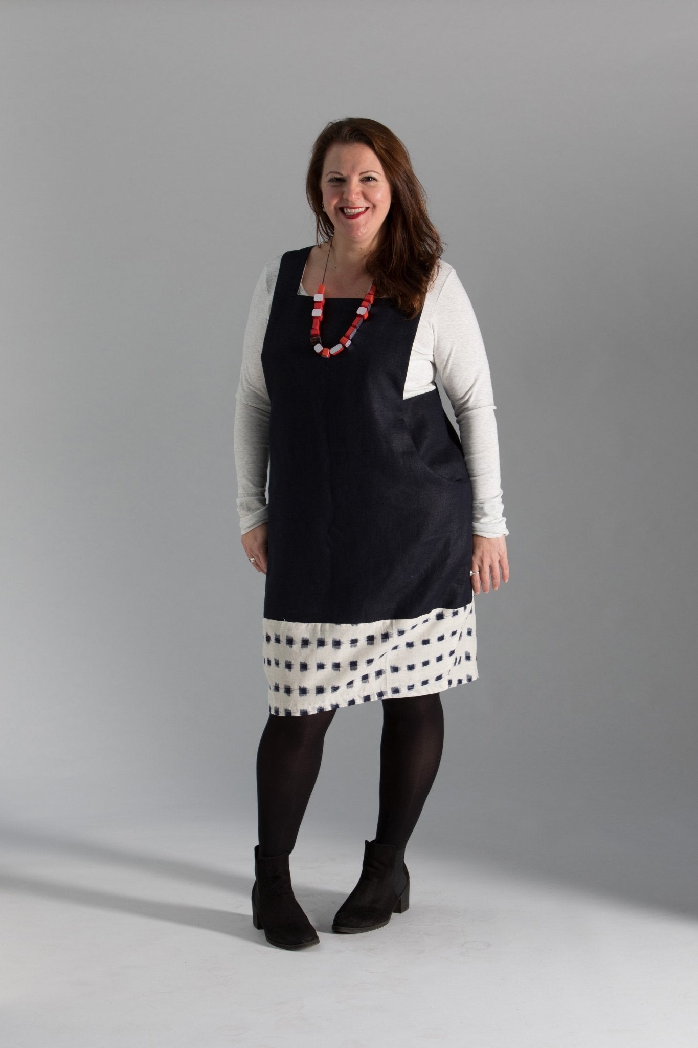 Scoop Pinafore - Paper Sewing Pattern - Sew Different - Simplifi Fabric