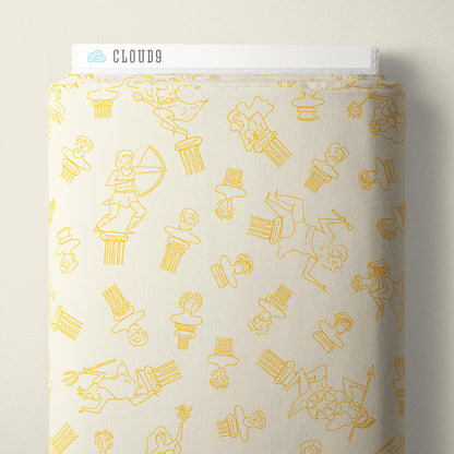 Sculptures and Busts - Yellow - The Iliad - Aidi Riera - Cloud 9 Fabrics - Poplin - Simplifi Fabric