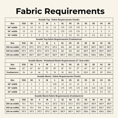Seaside Set Sewing PDF Pattern - Brightside Fabric Co. - Simplifi Fabric