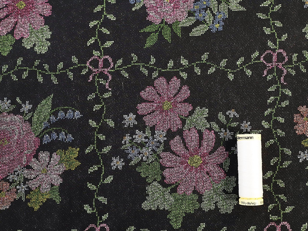 Secret Garden Denim - Black - Oeko - Tex 100 - Fabric Godmother - Simplifi Fabric