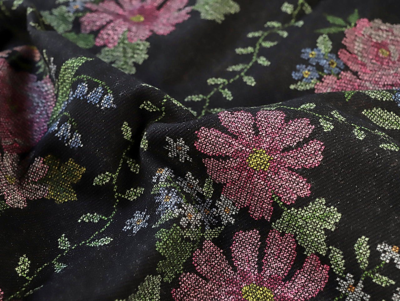 Secret Garden Denim - Black - Oeko - Tex 100 - Fabric Godmother - Simplifi Fabric