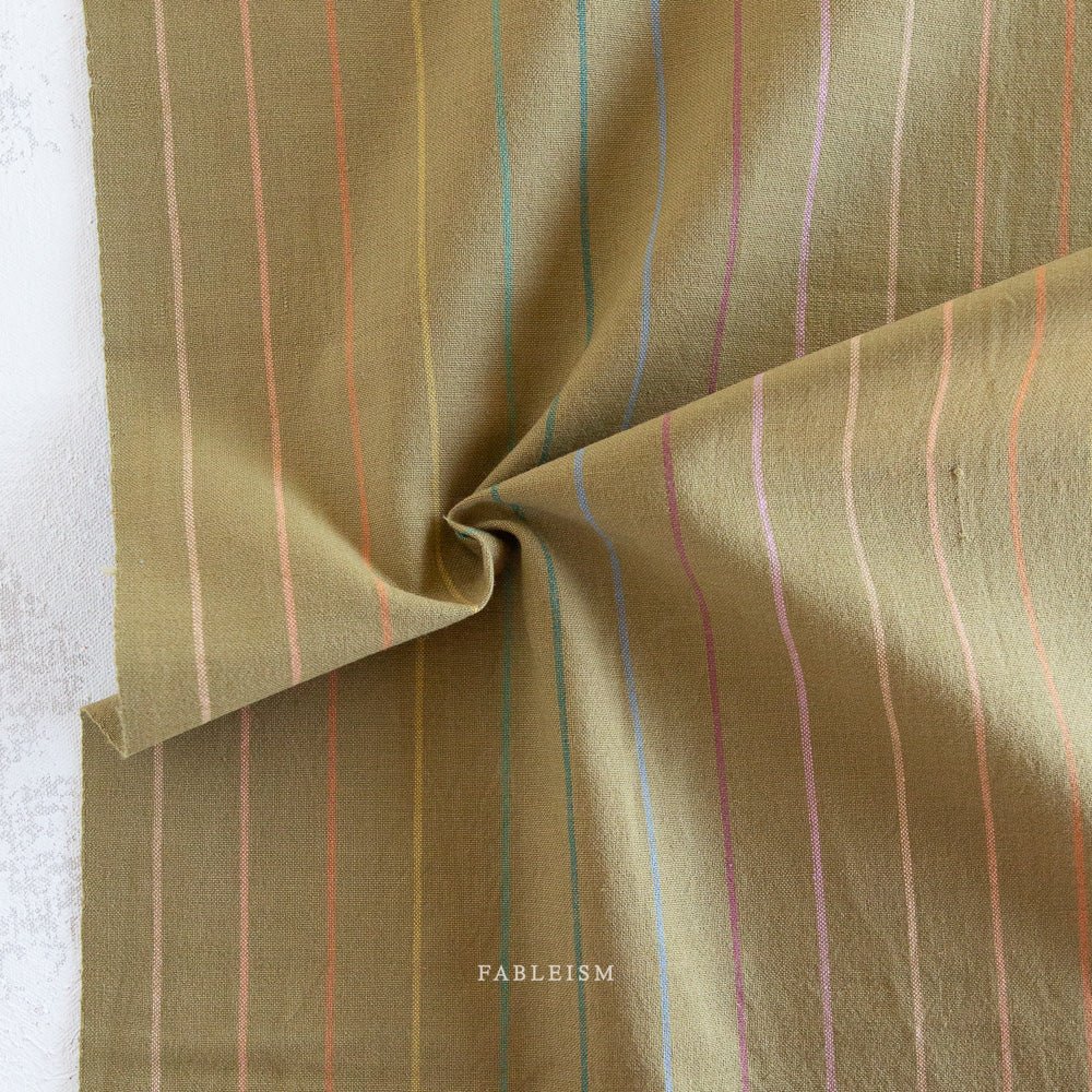 Skinny Stripe - Clover (REVERSIBLE) - Lucky Loom - Fableism Supply Co. - Simplifi Fabric