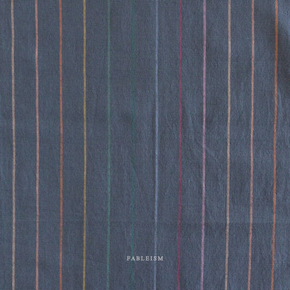 Skinny Stripe - Dark Rainbow (REVERSIBLE) - Lucky Loom - Fableism Supply Co. - Simplifi Fabric