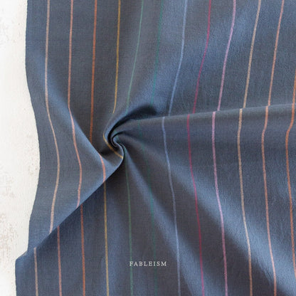 Skinny Stripe - Dark Rainbow (REVERSIBLE) - Lucky Loom - Fableism Supply Co. - Simplifi Fabric