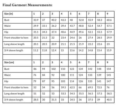 SPARKLE Shirt by Kaiser Rissanen PDF Sewing Pattern - TAUKO - Simplifi Fabric