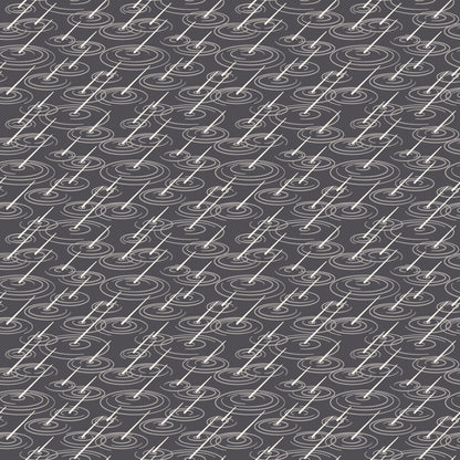 Splash Splash - Dark Grey - Spring Showers - Ann Gardner - Cloud 9 Fabrics - Poplin - Simplifi Fabric