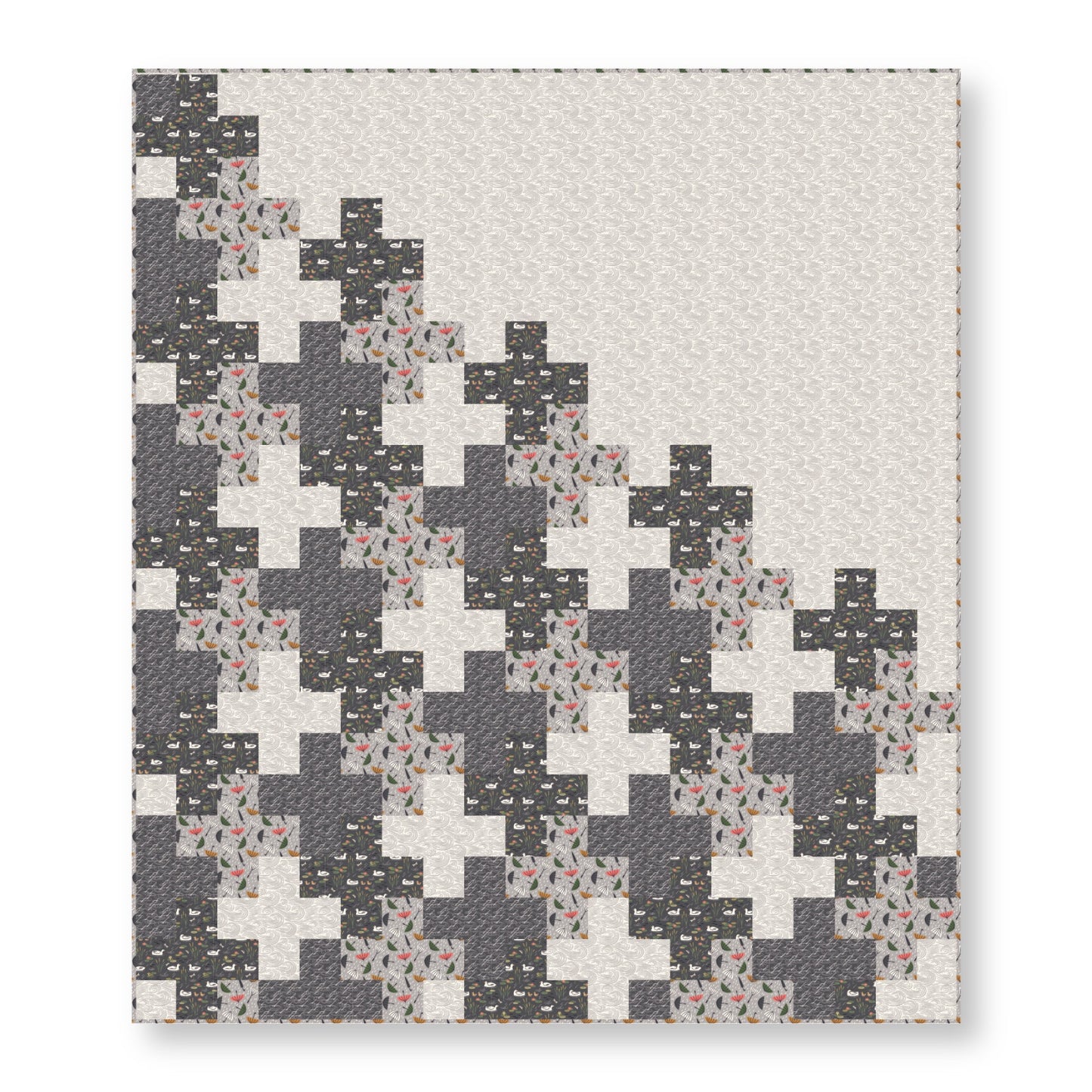 Spring Breeze - Gold Brown - Spring Showers - Ann Gardner - Cloud 9 Fabrics - Poplin - Simplifi Fabric