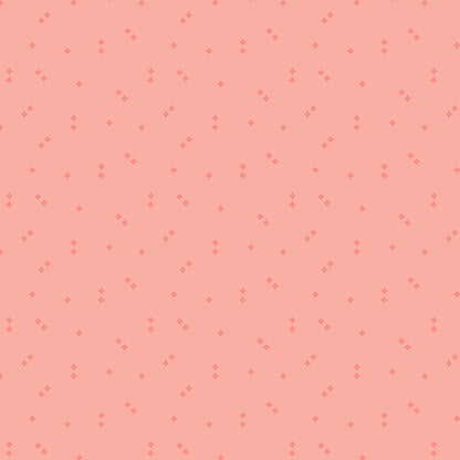 Sprinkles - Coral - Spring Showers - Ann Gardner - Cloud 9 Fabrics - Poplin - Simplifi Fabric
