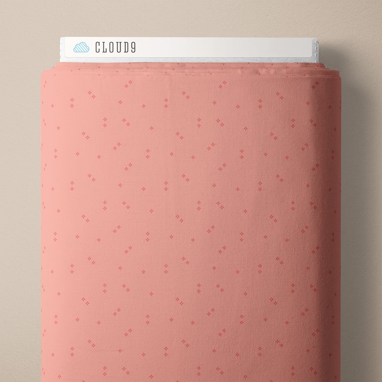 Sprinkles - Coral - Spring Showers - Ann Gardner - Cloud 9 Fabrics - Poplin - Simplifi Fabric