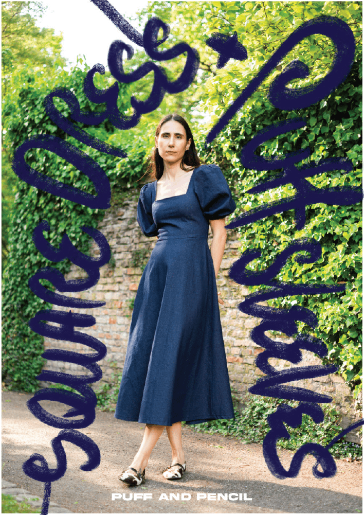 Square Dress + Puff Sleeves - Paper Sewing Pattern - Puff And Pencil - Simplifi Fabric