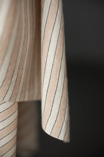 Stipple Pink Stripe Handwoven Indian Cotton - Merchant & Mills - Simplifi Fabric
