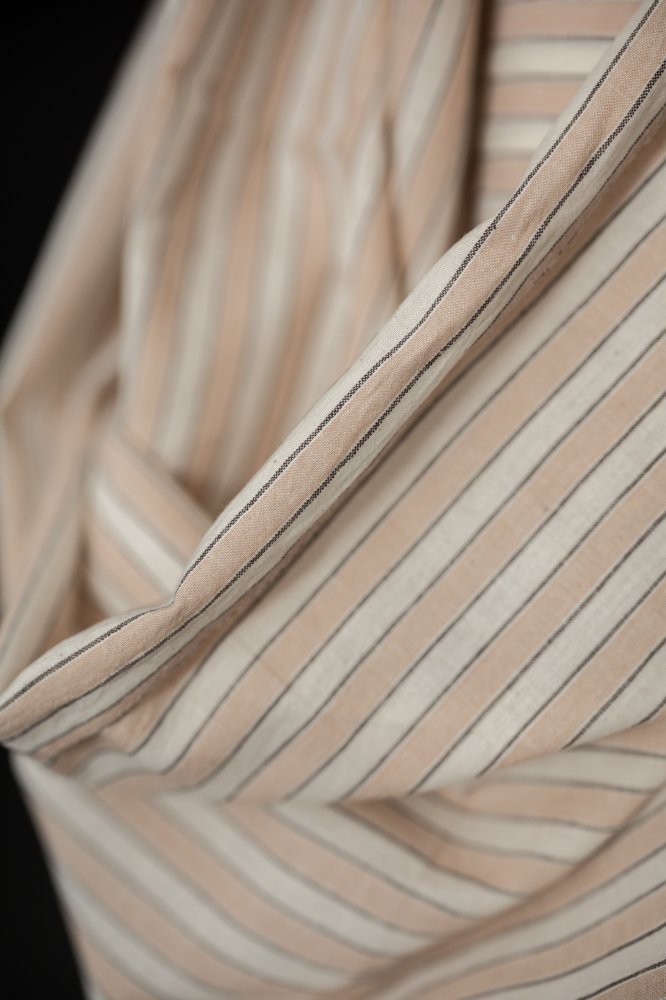 Stipple Pink Stripe Handwoven Indian Cotton - Merchant & Mills - Simplifi Fabric