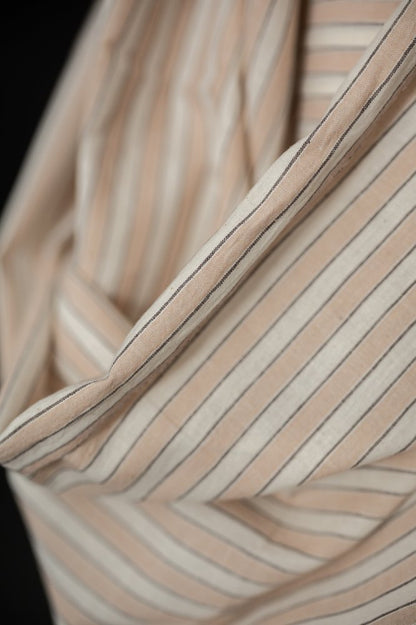 Stipple Pink Stripe Handwoven Indian Cotton - Merchant & Mills - Simplifi Fabric
