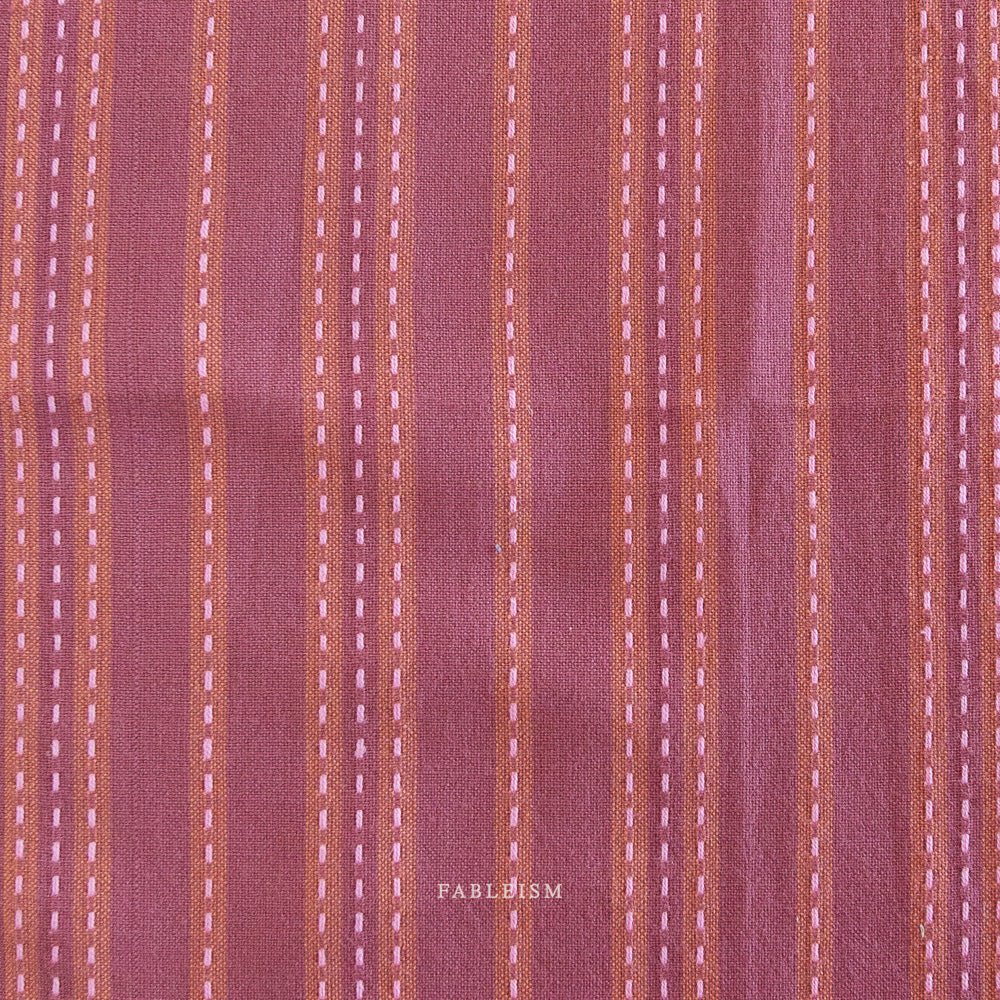 Stitch Stripe - Blackberry - Lucky Loom - Fableism Supply Co. - Simplifi Fabric